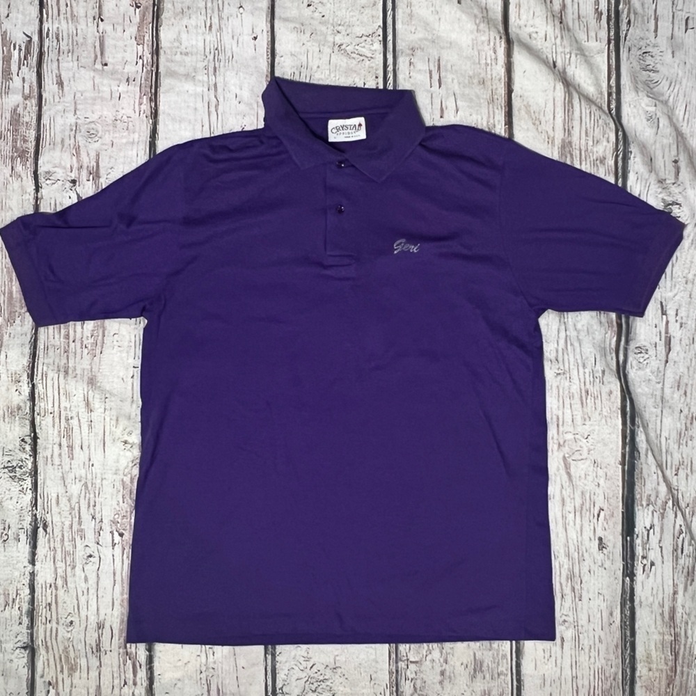 Vintage Good Girls Purple Polo Bowling Bar Beer 1980s Shirt Preppy Bowler